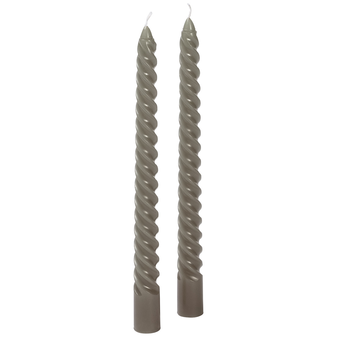 2 Stabkerzen in gedrehter Optik