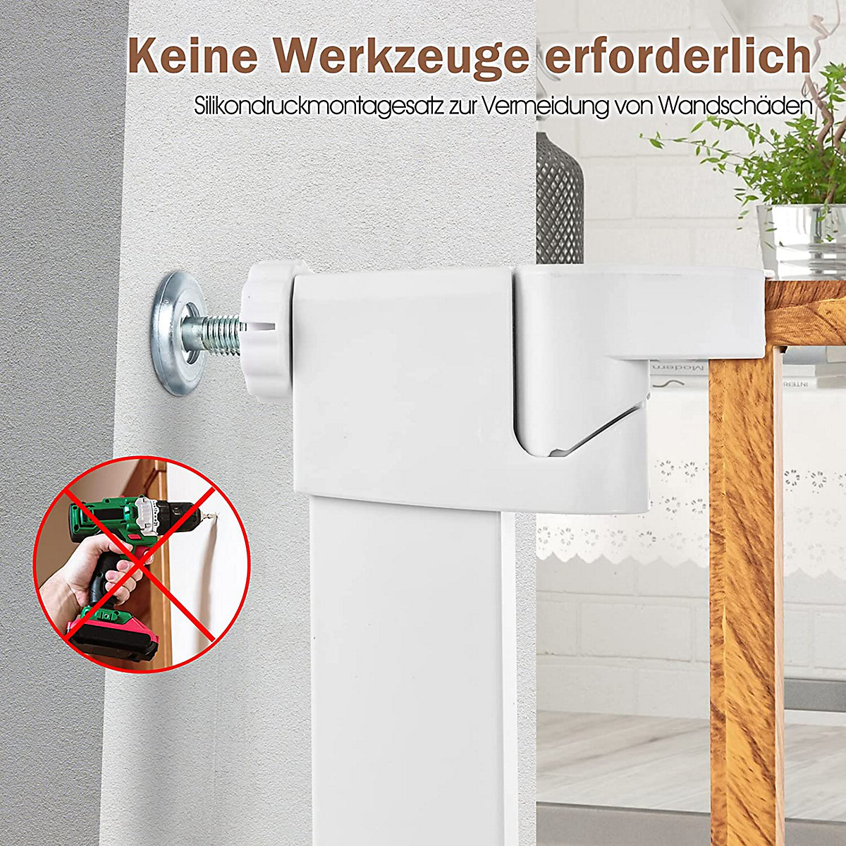 Türschutzgitter mit Schließen & Öffnen automatisch ohne Bohren