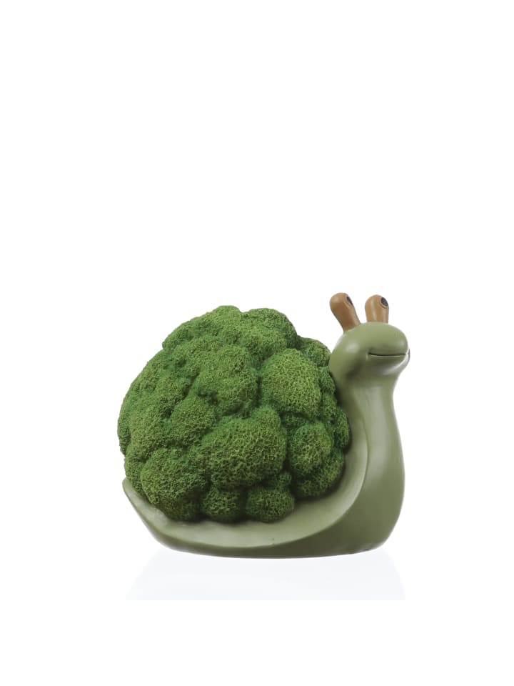MARELIDA Dekofigur Schnecke Brokkoli Gartendeko für Beet Garten H: 11cm in grün günstig kaufen onesize