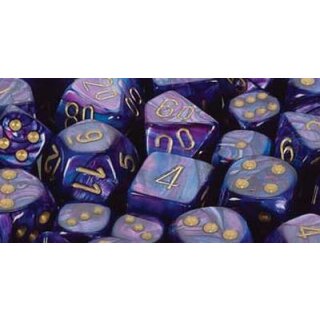 Lustrous Purple-Gold 7-Würfel Set