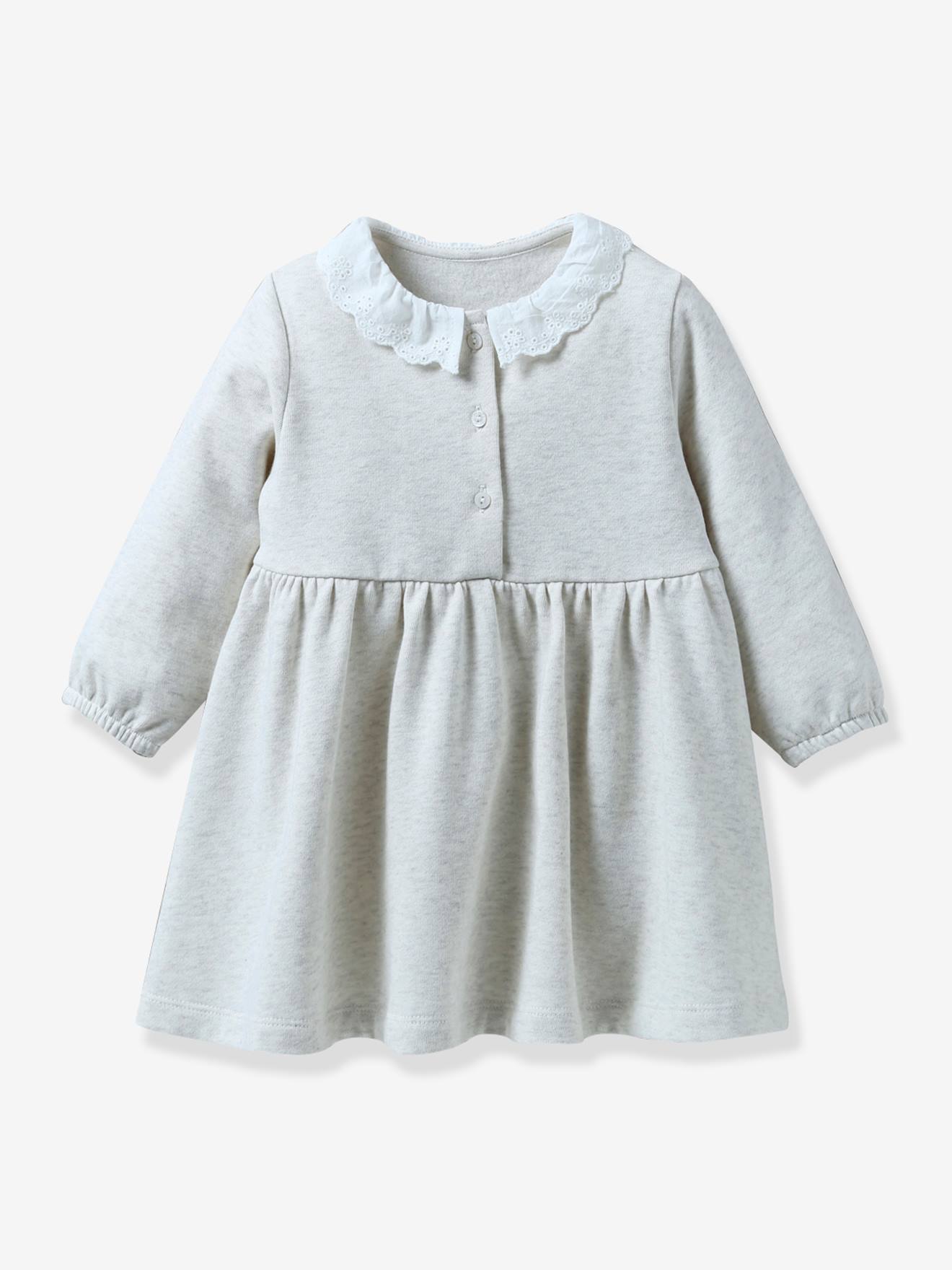 Robe en molleton Bébé CYRILLUS beige chiné