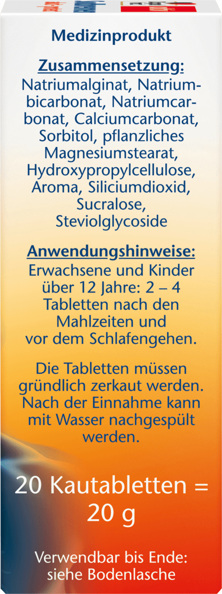 Sodbrennen akut + protect Kautabletten, 20 St