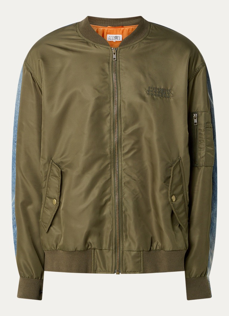 MM6  Bomberjack met klepzakken en details van denim
