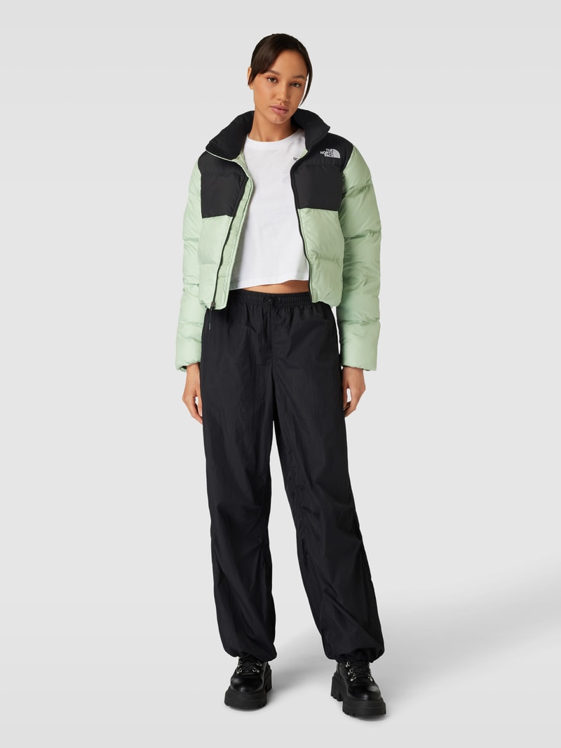 Cropped Steppjacke mit Stehkragen Modell 'Saikuru' in schilf