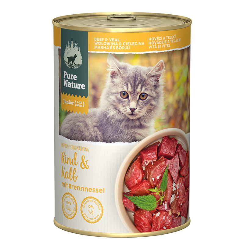Pure Nature Nassfutter Pure Nature Junior Rind & Kalb 6x400g