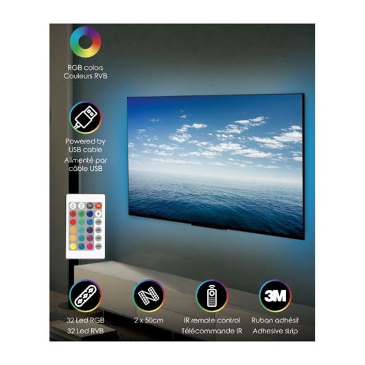 Bandă LED ELECTRO DEPOT 2x50CM-32LED-USB