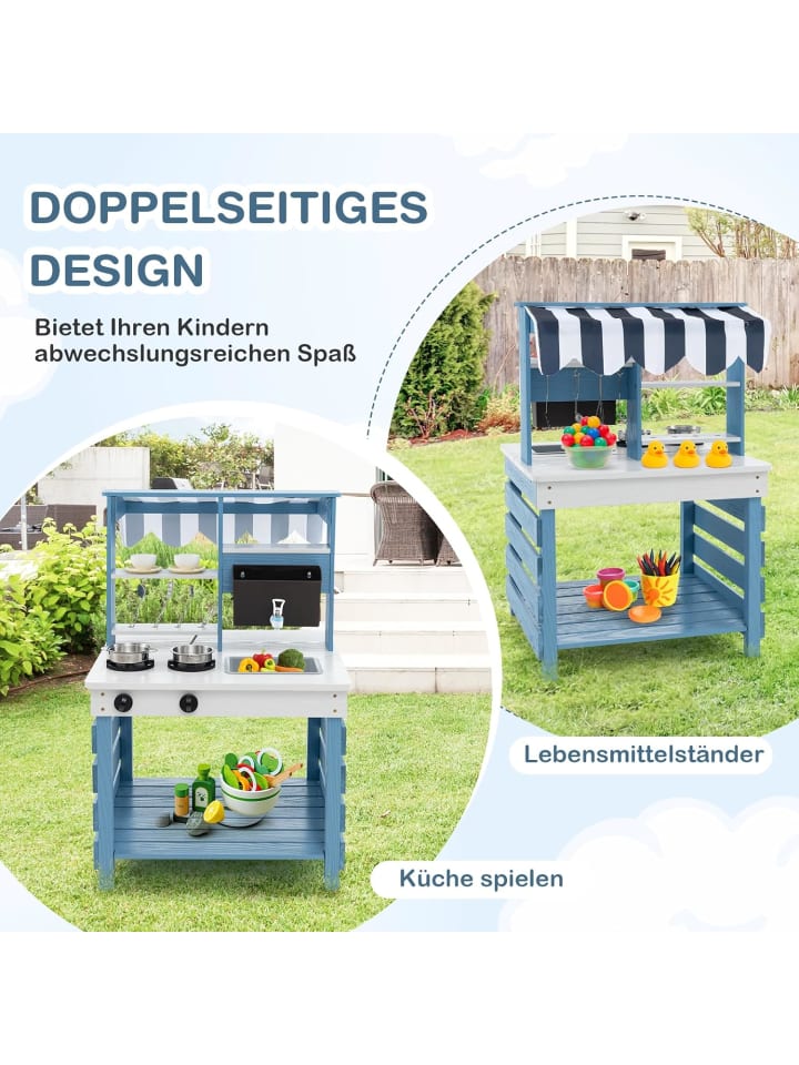 COSTWAY Matschküche ab 3 Jahren in Blau günstig kaufen onesize