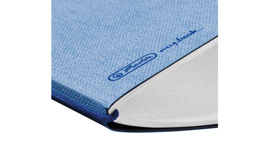 herlitz my.book flex Notizbuch Leinen A6 40 Blatt punktiert hellblau