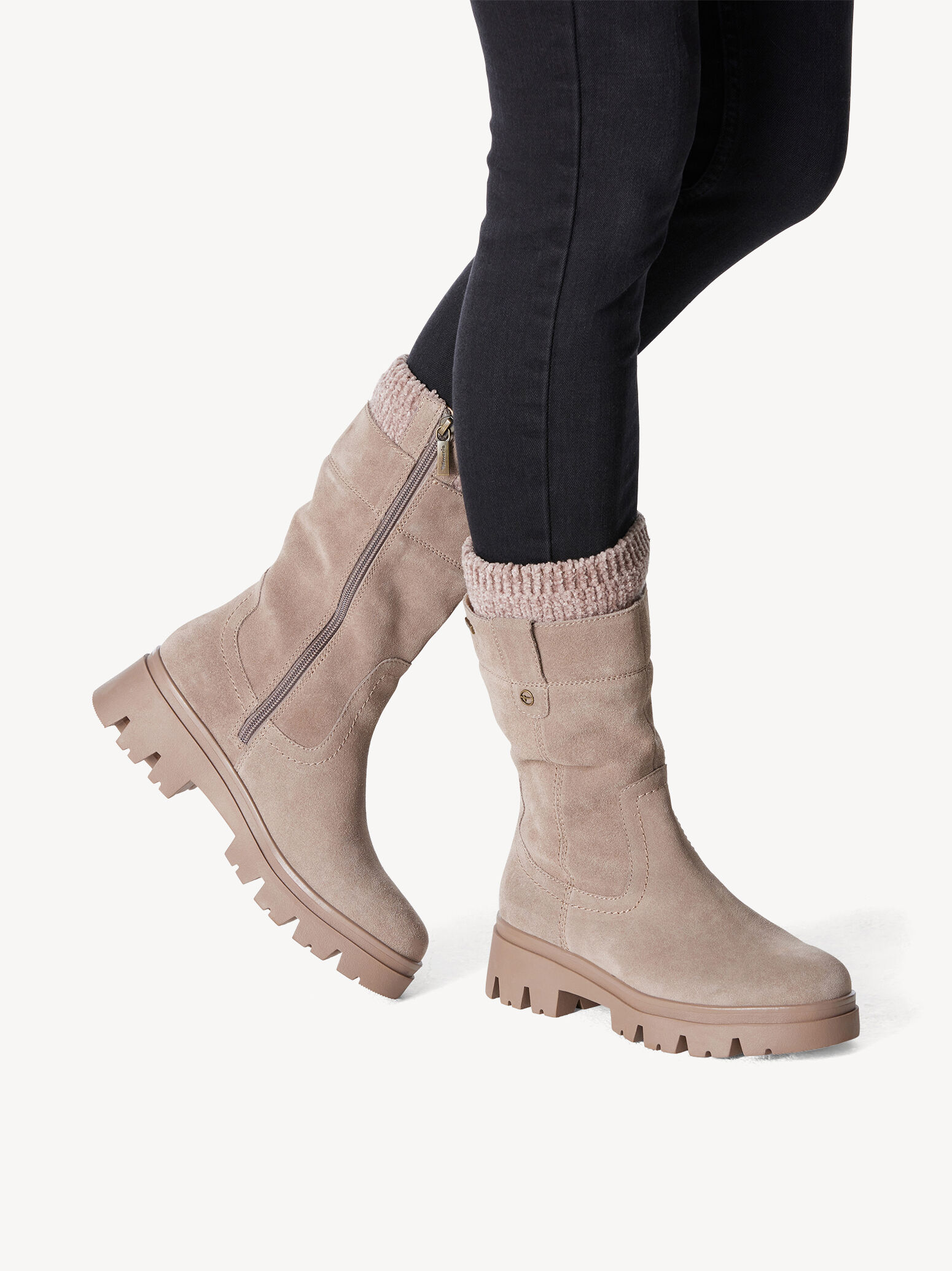 Bottine en cuir - marron