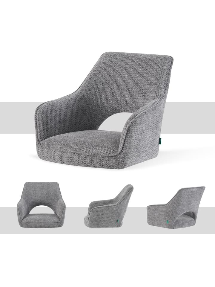 DUBI Möbel 2er-Set: Drehstuhl THOMAS-MOMO in Grau - (B)57 x (H)86 x  (T)63 cm günstig kaufen onesize