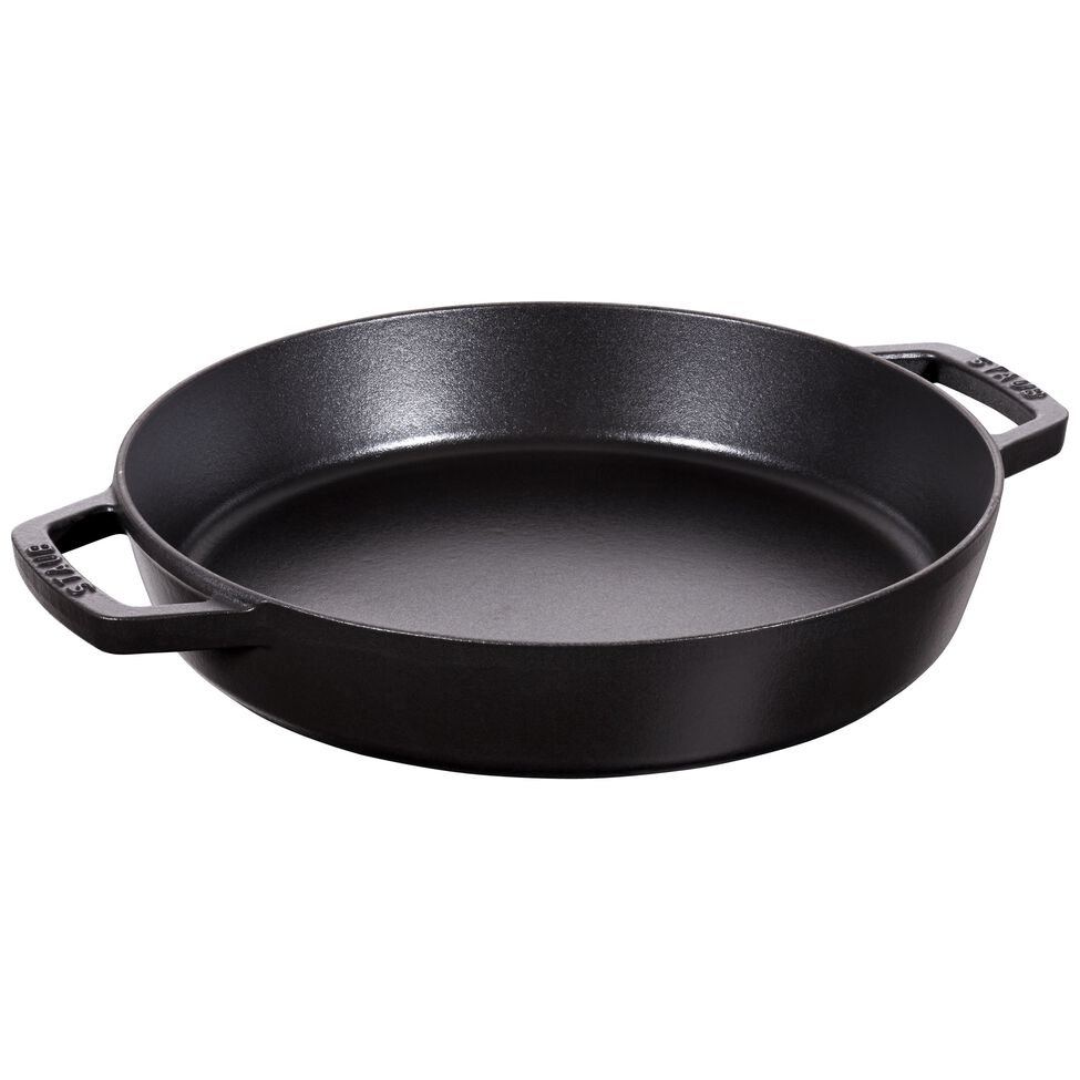 Paella-Pfanne 34 cm, Gusseisen, Schwarz