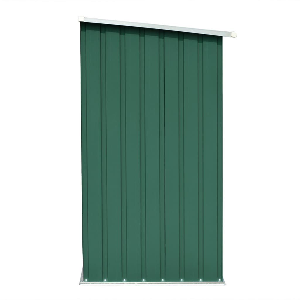 vidaXL Kaminholzregal Brennholzlager Verzinkter Stahl 163 x 83 x 154 cm Grün, BxTxH:163x83x154 cm