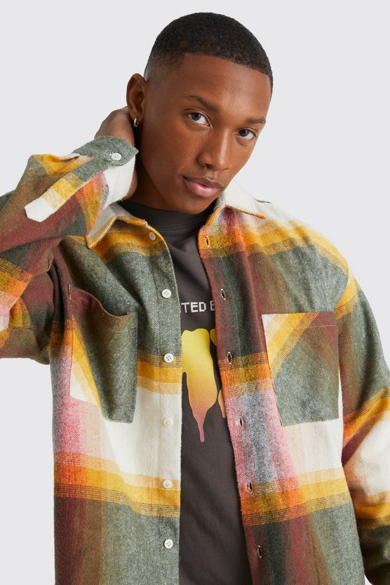 Kastiges kariertes Overshirt