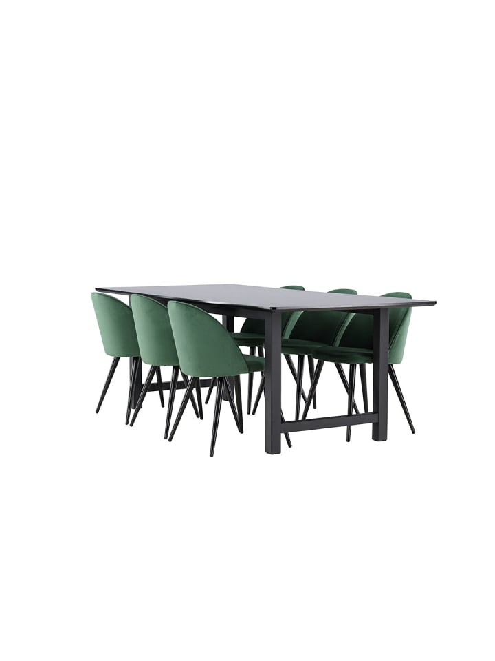 ebuy24 Essgruppe Oslo (7-teilig) Grün 220 x 100 cm günstig kaufen onesize