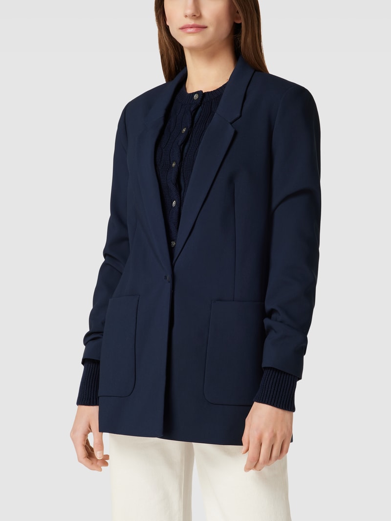 Blazer mit Reverskragen in marineblau