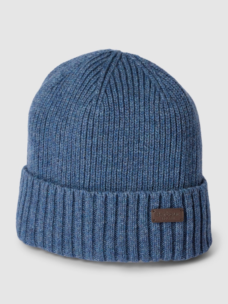 Mütze mit Label-Detail Modell 'Carlton' in blau