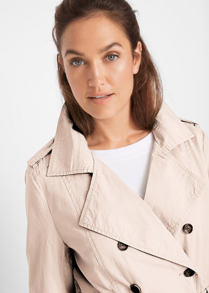 Long-Trenchcoat mit Taillengürtel