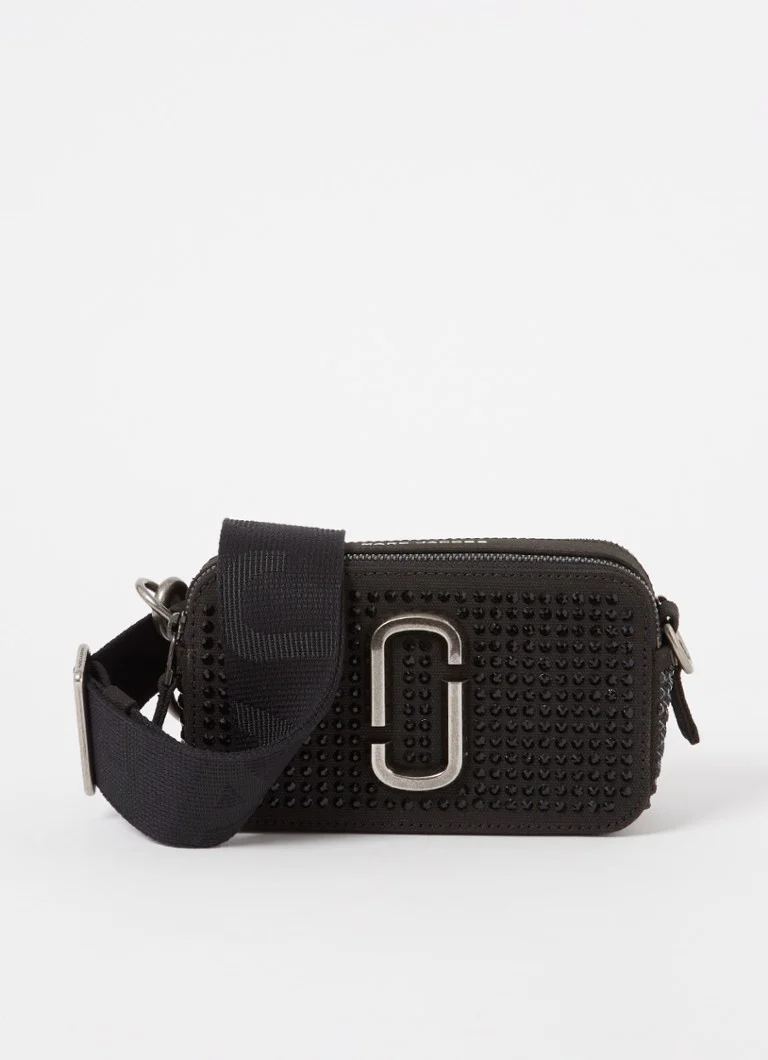 Marc Jacobs The Snapshot -kankainen olkalaukku strassikivillä