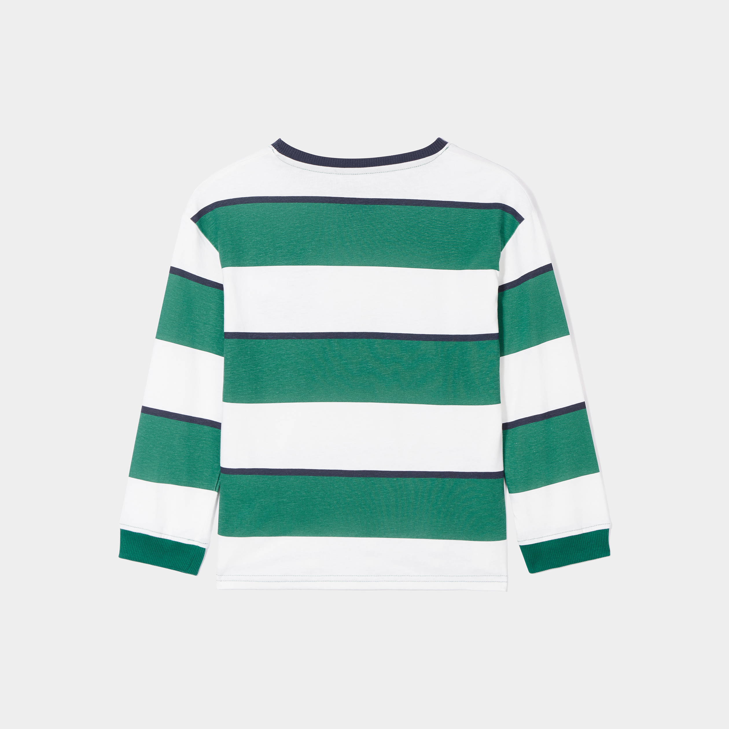 T-shirt manches longues coton Creeks vert garçon | La Halle