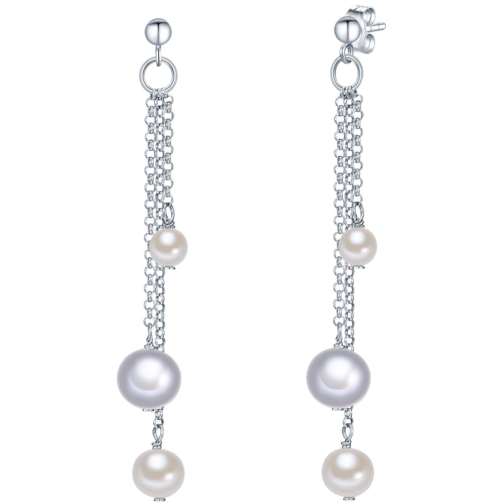 Valero Pearls Boucles d'oreille en perle Argent sterling Perle de culture d'eau douce en Argent Boucles d'oreilles