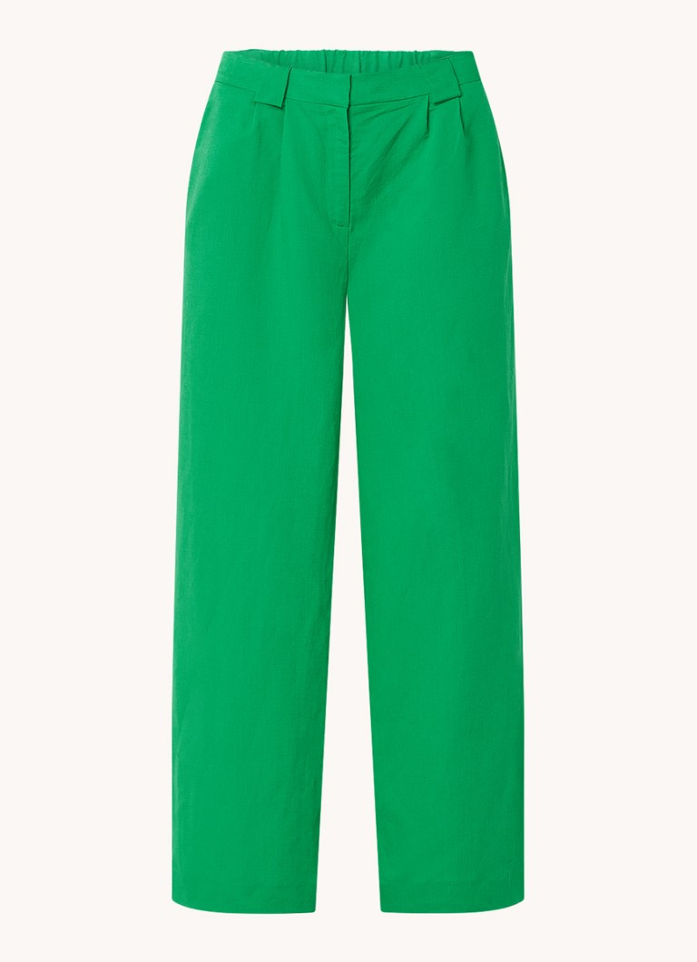 Pantaloni Phase Eight Lottie cu talie înaltă și croială largă, din amestec de in.