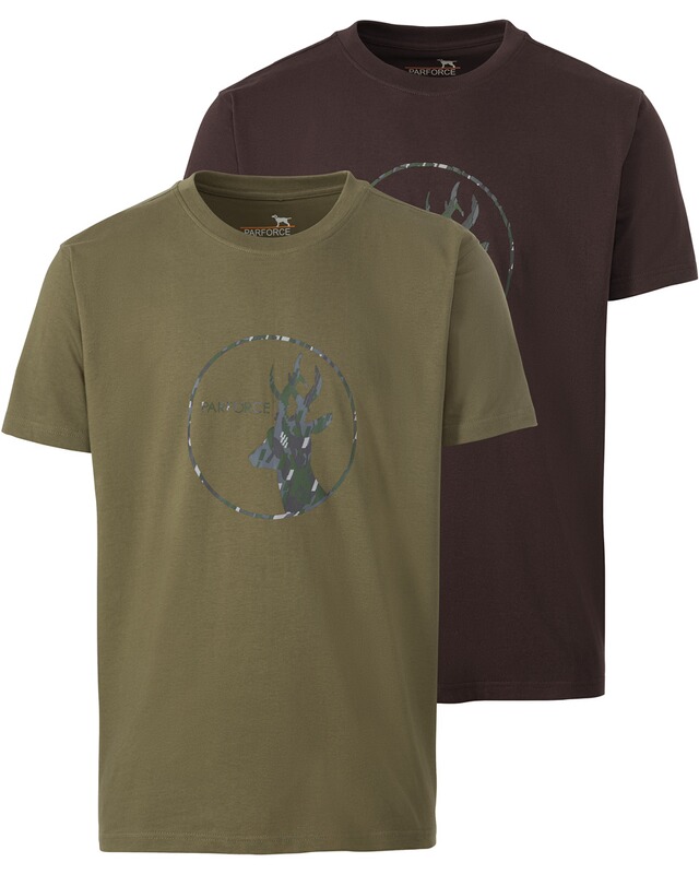 Parforce T-Shirts 2er-Pack Bock Camo