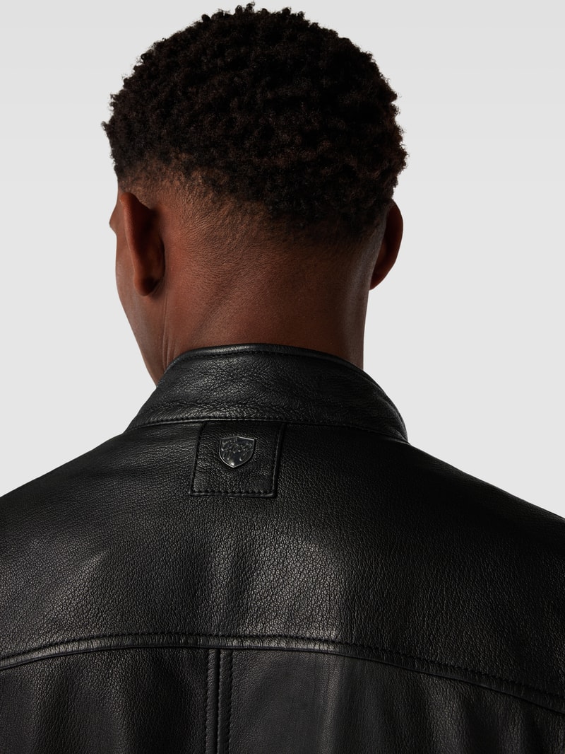 Bikerjacke mit Brusttasche Modell 'GMJAQUA' in schwarz