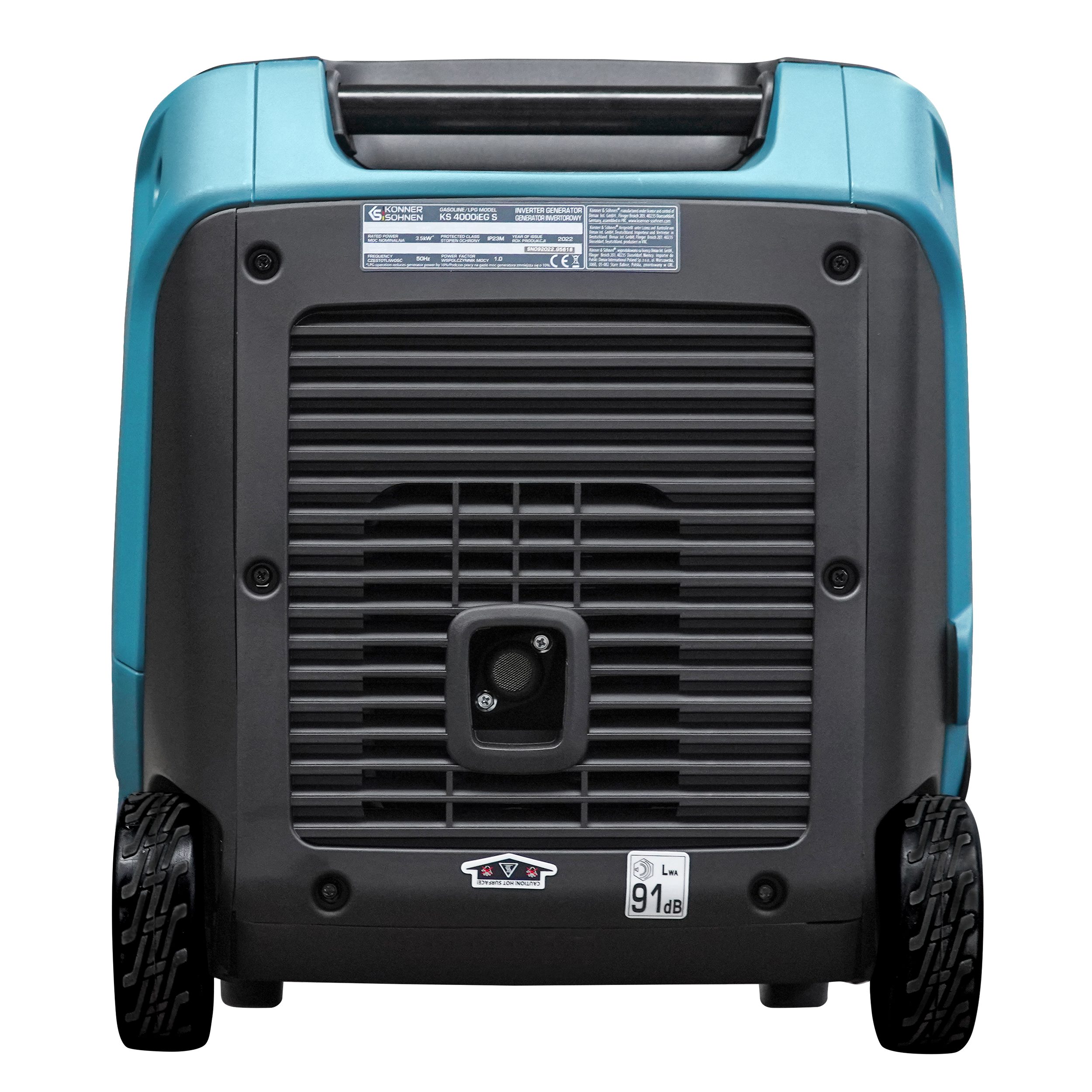 Könner & Söhnen Stromerzeuger KS 4000iEG S, 4,00 in kW, (66 dB Lpa 7m, 2хSchuko 230 V, 2 USB-Anschlüsse, 1-tlg., LED-Anzeige, einfacher Elektrostart, ECONOMY-Modus), Kupferwicklung, Kurzschluss- und Überlastschutz, EURO V