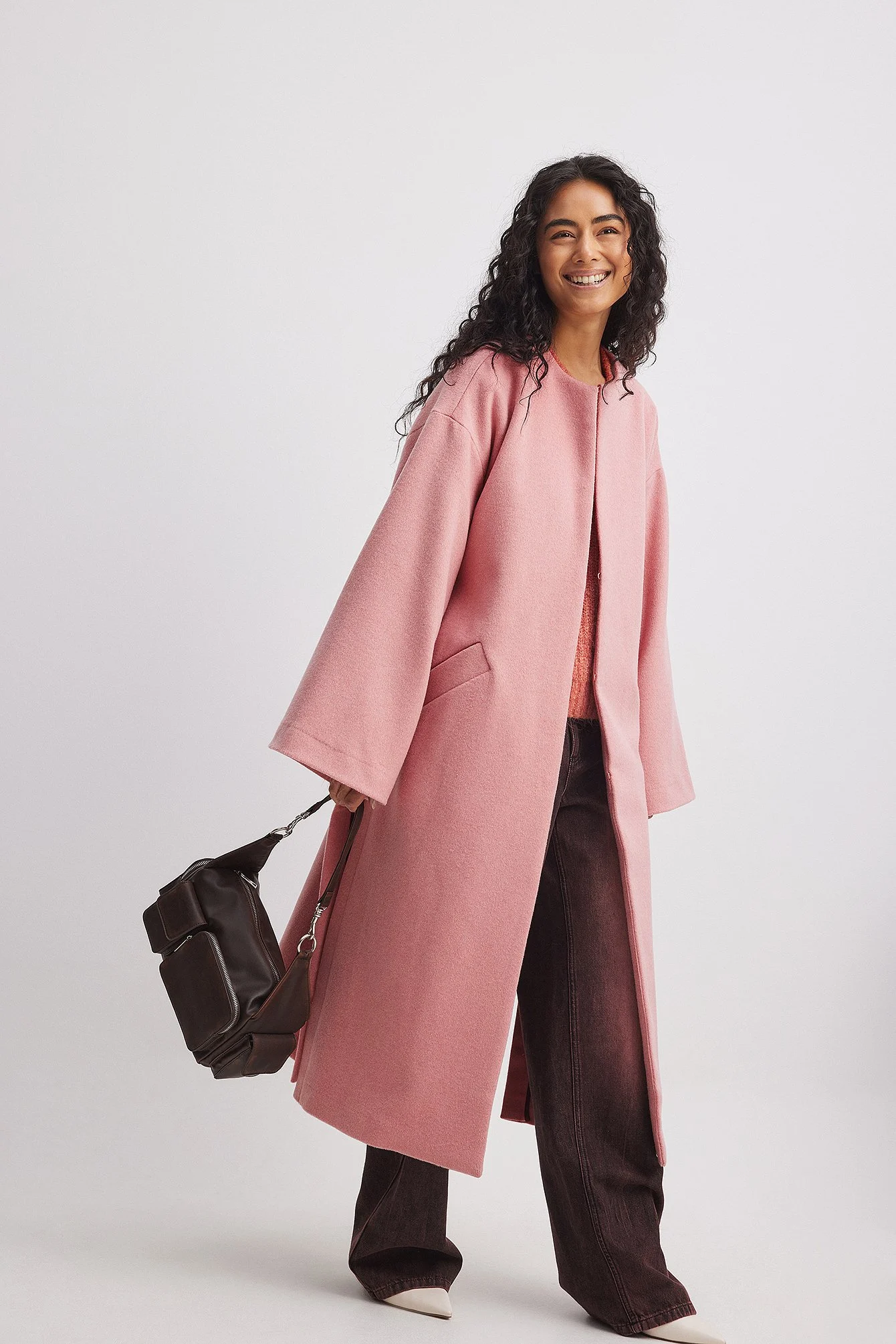 Oversize-Kimono aus Wollmischung