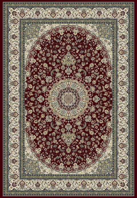 Webteppich Rubin Rot-Creme 133 x 195 cm
