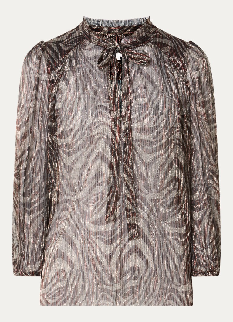 Tunique semi-transparente Galla de ba&sh avec col châle et lurex