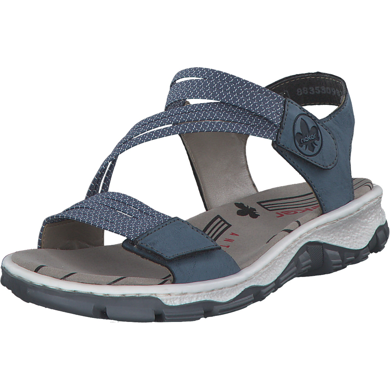 Rieker 68871, Sandalen, Damen, Blau - Marineblau