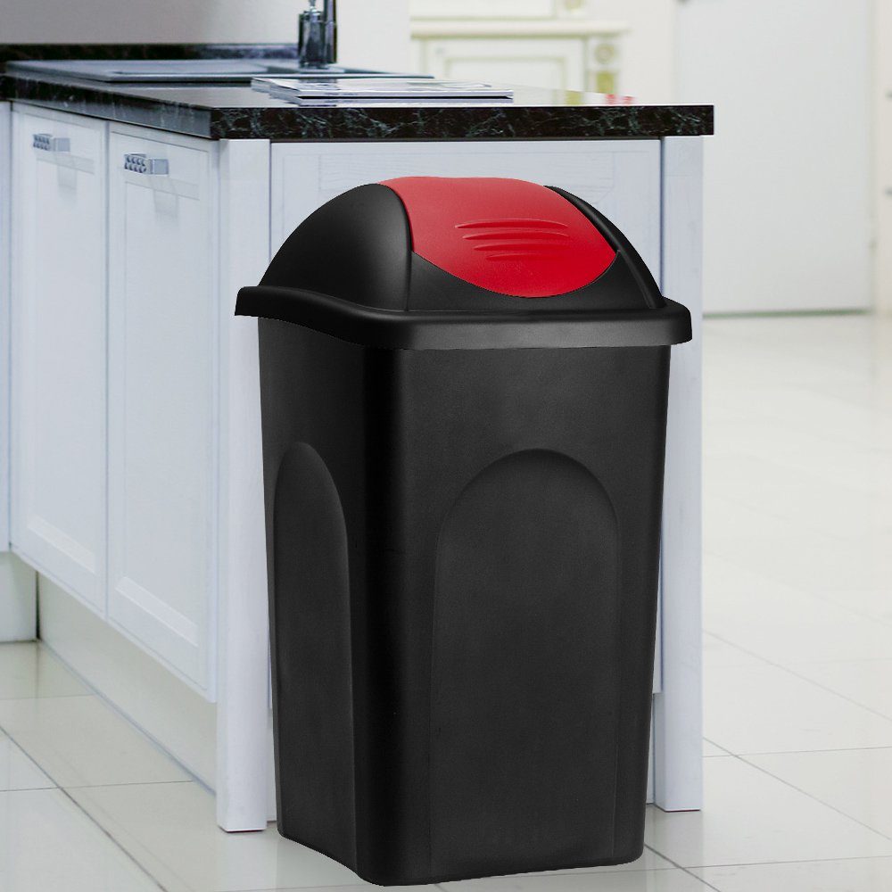 Stefanplast Mülleimer Push Can, 60 L Abfallbehälter 68x41x41cm Papierkorb Mülltrennung