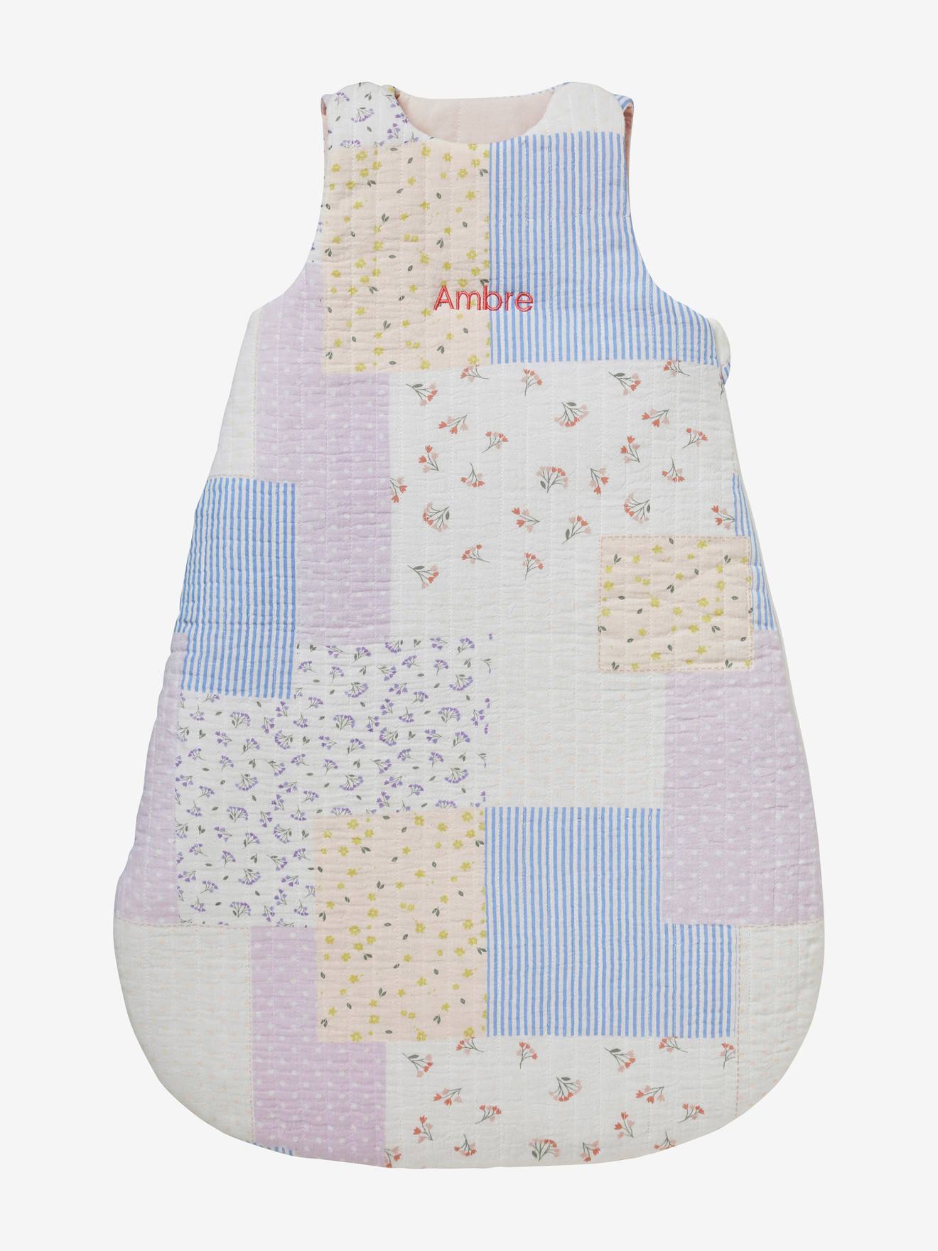 Vertbaudet Ärmelloser Baby Schlafsack SOMMERHAUS Oeko-Tex personalisierbar - mehrfarbig