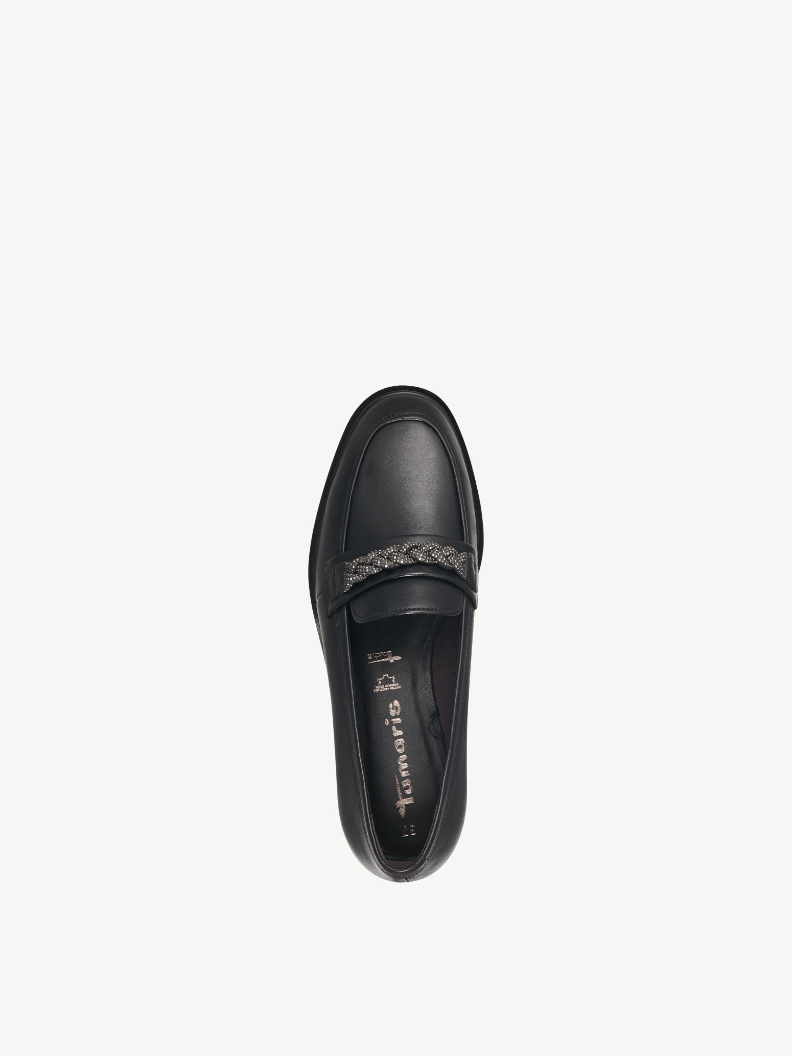 Slipper en cuir - noir