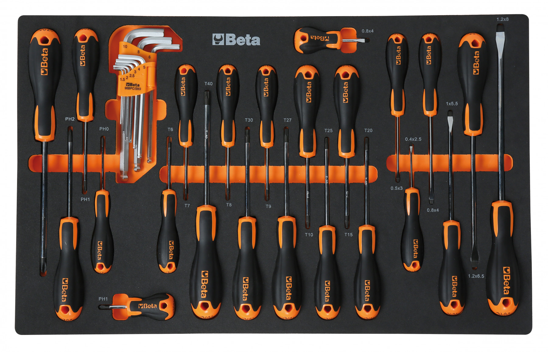 Beta 024006221 2400S O7/ES Werkzeugwechselwagen, gefüllt, 240-teilig, Orange