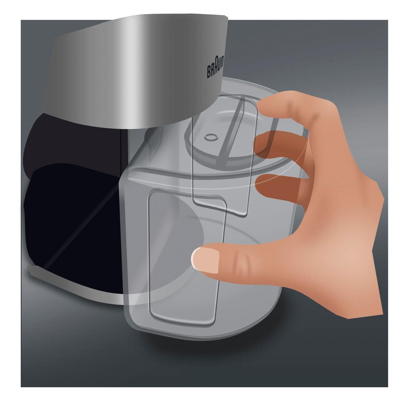 Braun Kaffeemühle Kaffeemühle FreshSet KG7070, 110 W, Scheibenmahlwerk, 220 g Bohnenbehälter, mit Überhitzungsschutz
