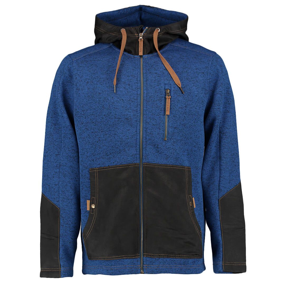 Strickfleece Jacke mit Kapuze
