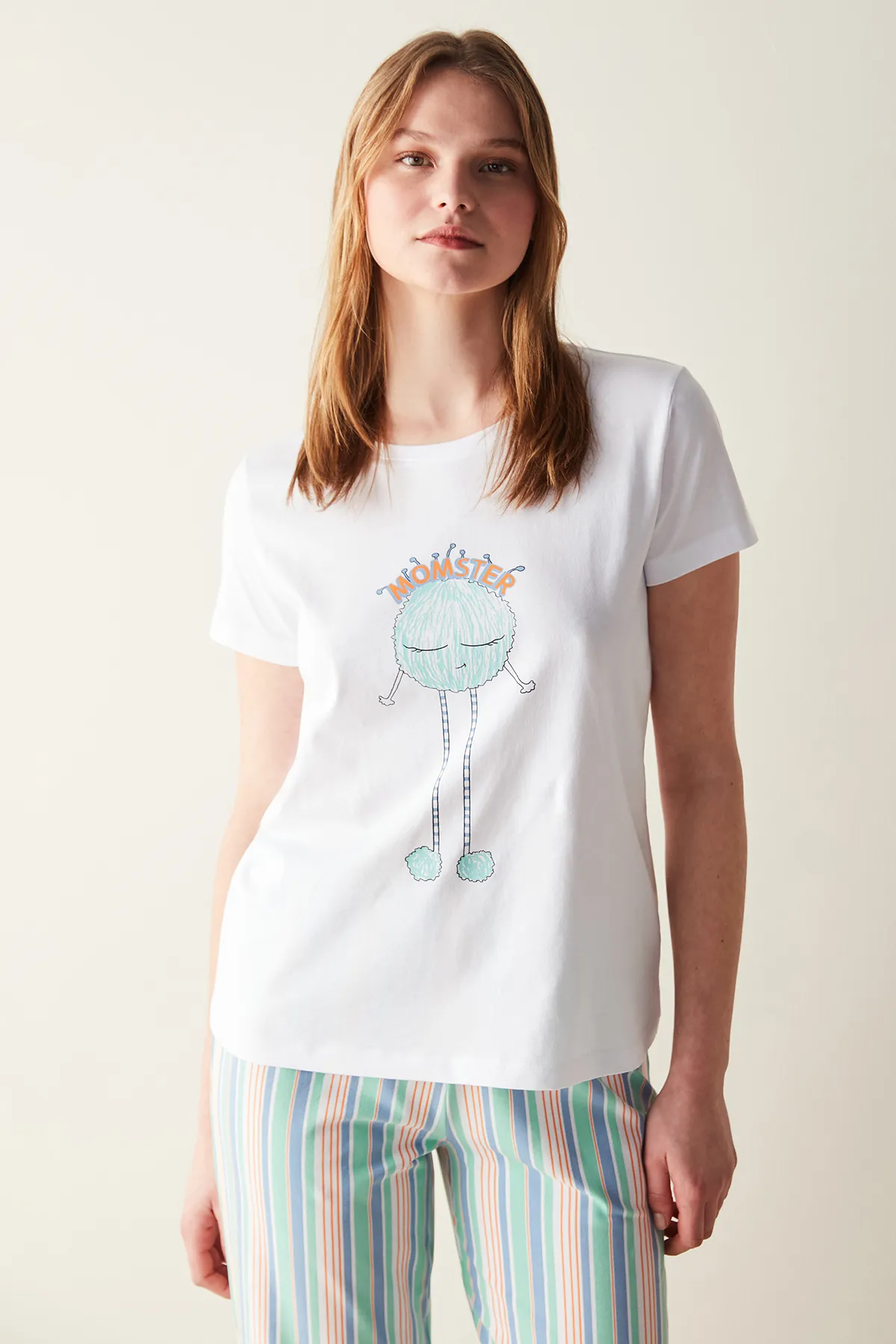 Penti  Mehrfarbiges Momster-Pyjama-Set mit Hosen