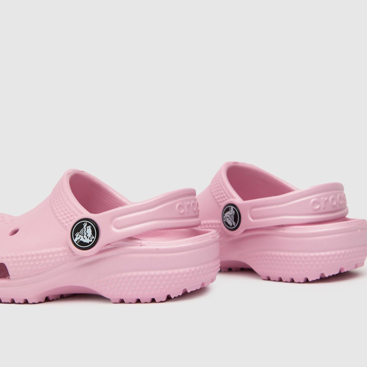 Crocs ljusrosa klassiska träskor för flickor, småbarnssandaler