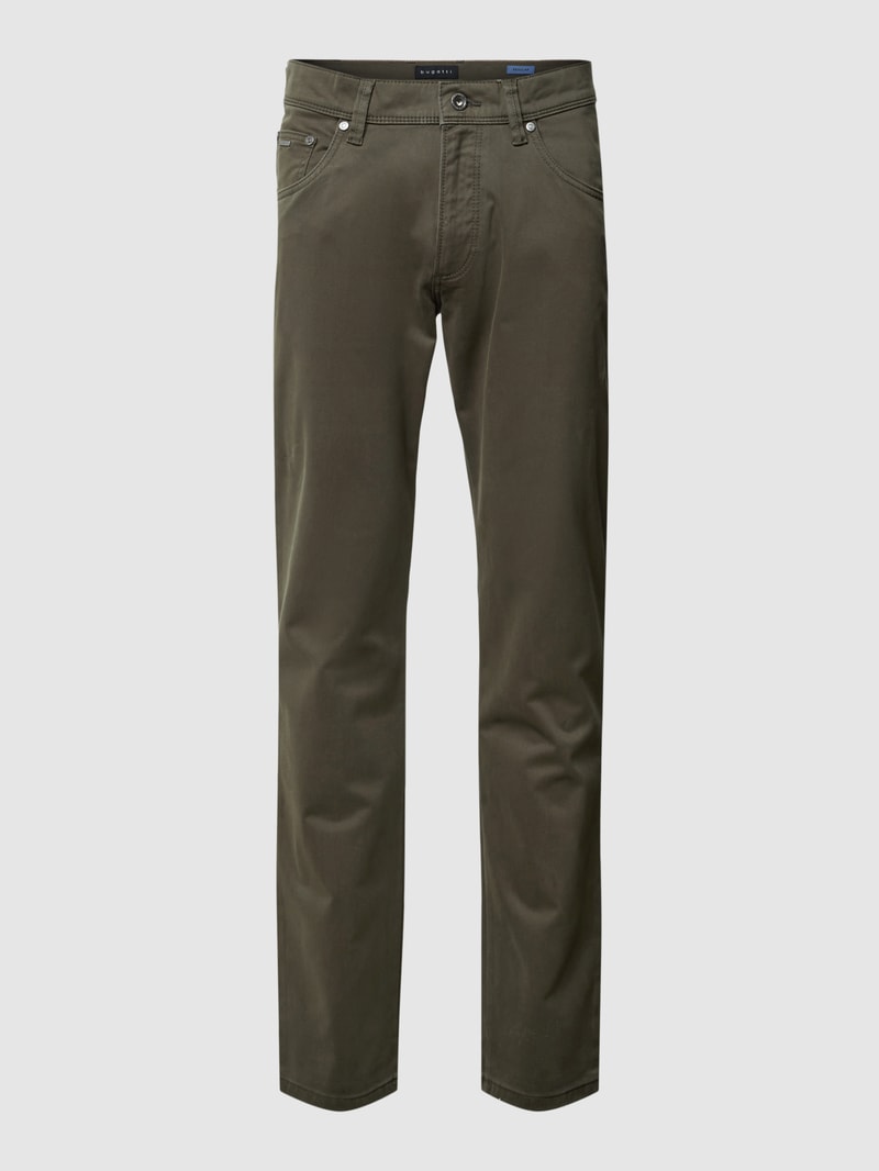 Jeans mit 5-Pocket-Design in olivgrün