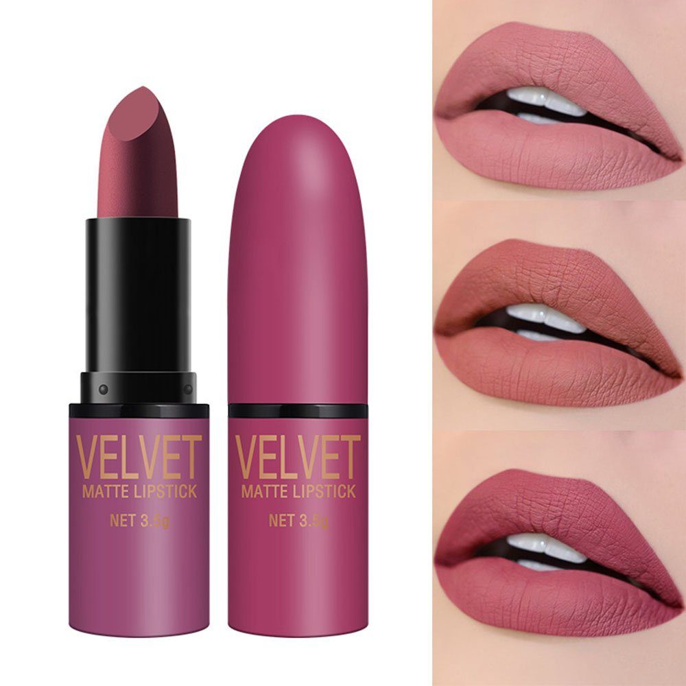 POCHUMIDUU Lippenstift-Set 6 Lippenstift-Sets,Matt,Wasserdicht, hochpigmentierter Samt, 6-tlg., Intensive Farbe und lang anhaltende Feuchtigkeit