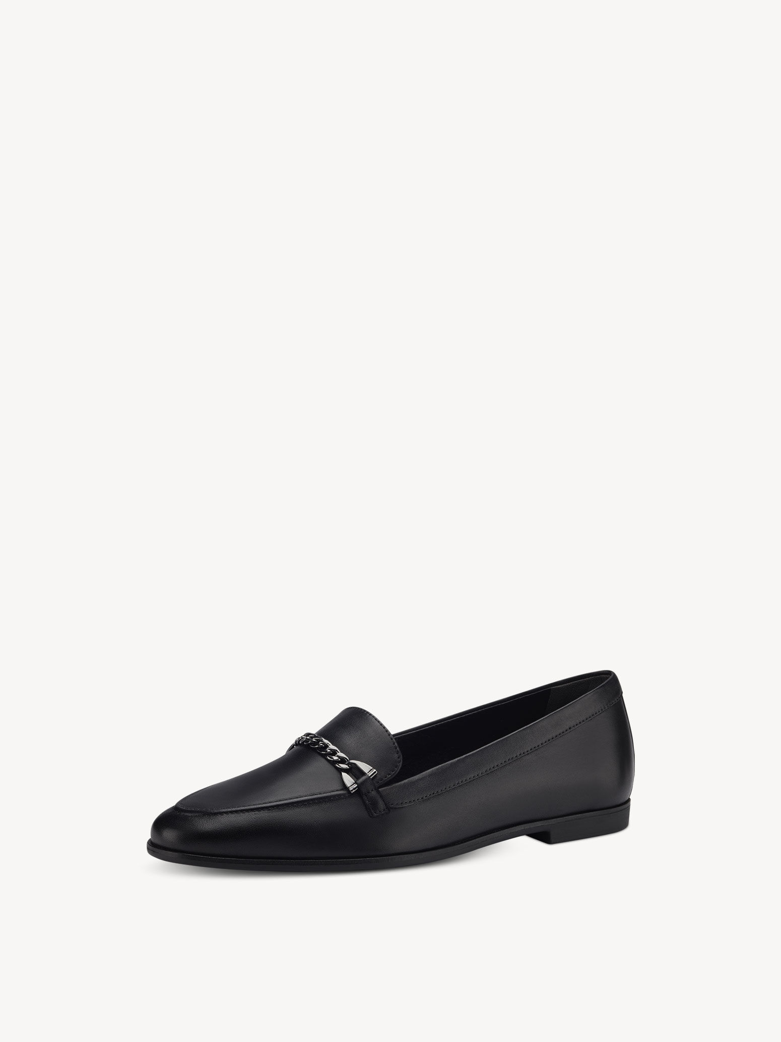Slipper en cuir - noir