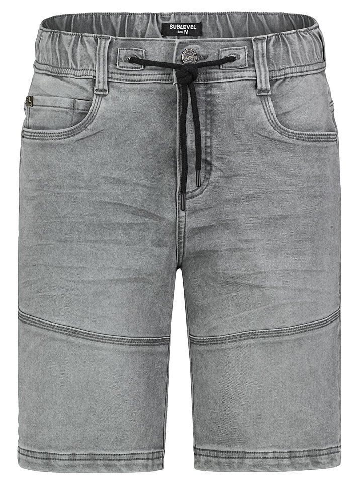 Sublevel Jeans-Bermudas in Hellgrau günstig kaufen