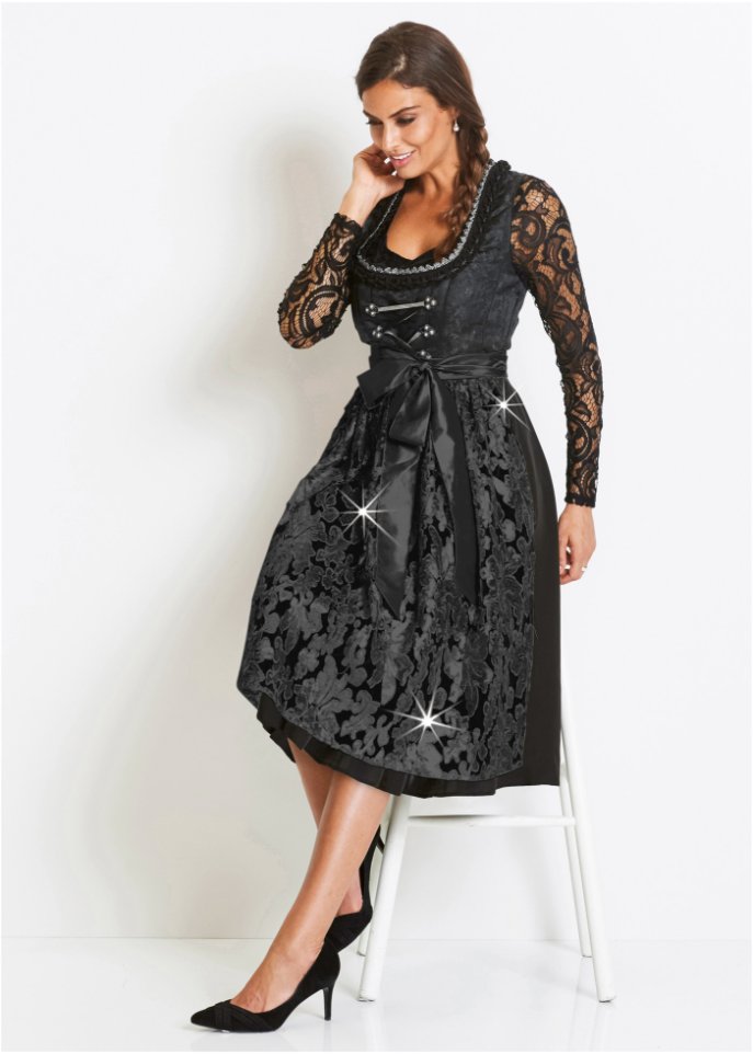 Dirndl mit Pailletten Schürze (2-tlg.Set)