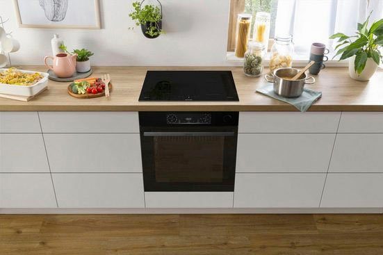 GORENJE Backofen-Set BLACKSET2, mit 1-fach-Teleskopauszug, Aqua Clean