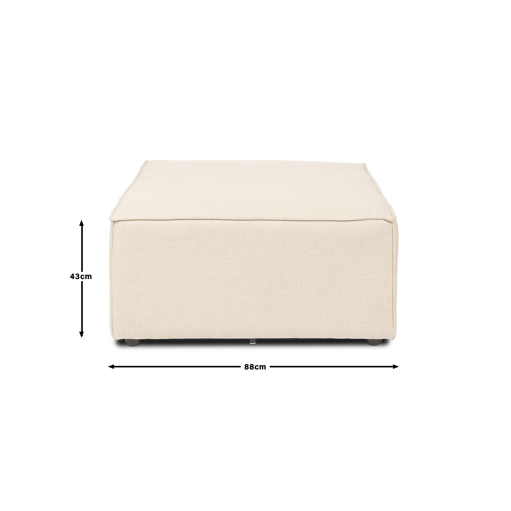 Home Deluxe Modulares Sofa VERONA Hocker - beige