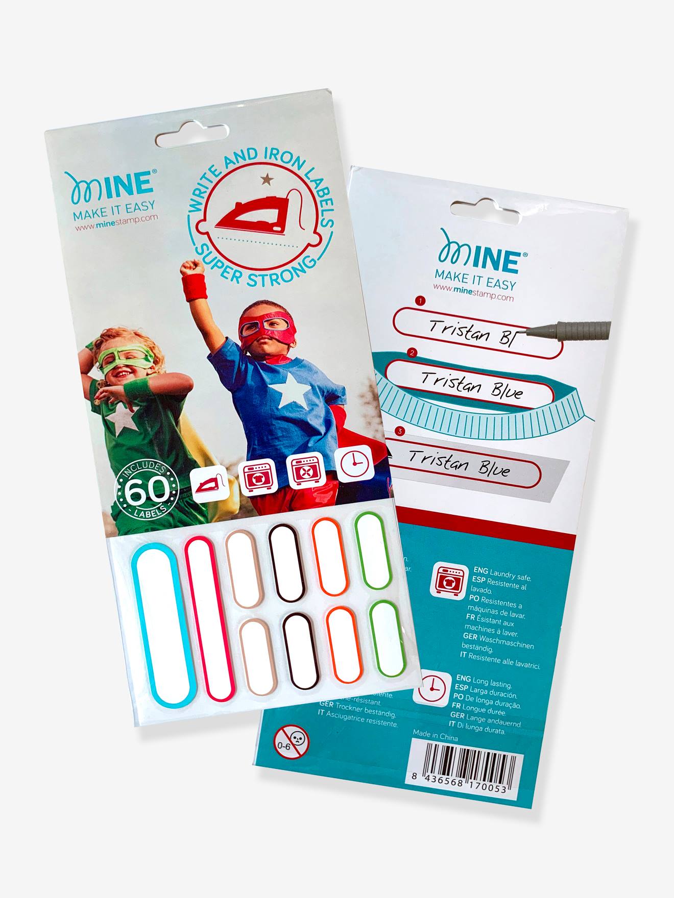Etiquettes thermoadhésives MINE STAMPS blanc clair uni