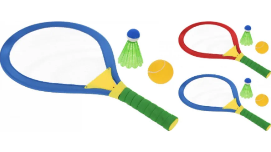 Koopman - Tennisset 4-teilig, 1 Set, farblich sortiert