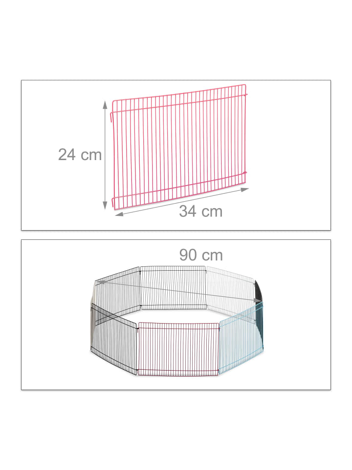 relaxdays Freilaufgehege Kleintiere in Bunt - (H) 24 cm günstig kaufen onesize
